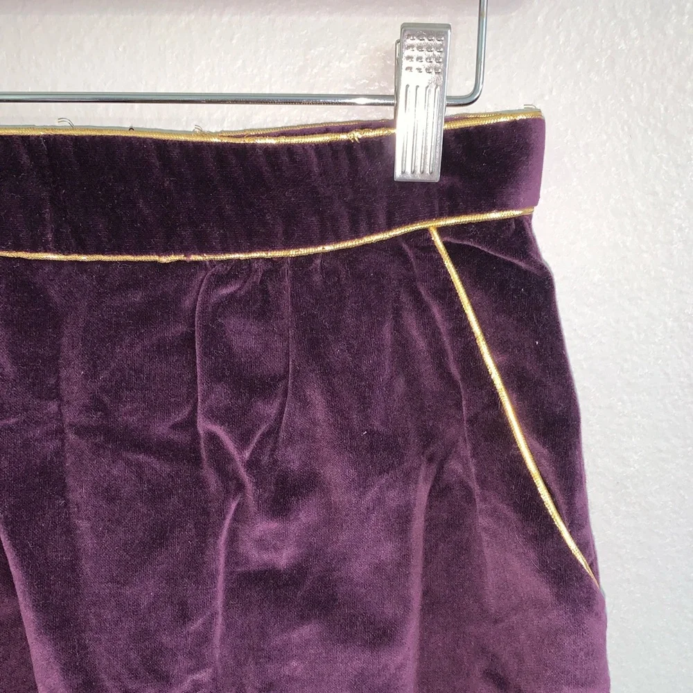 Vintage Purple Velvet Skirt Size 11 Missing back button zip fly